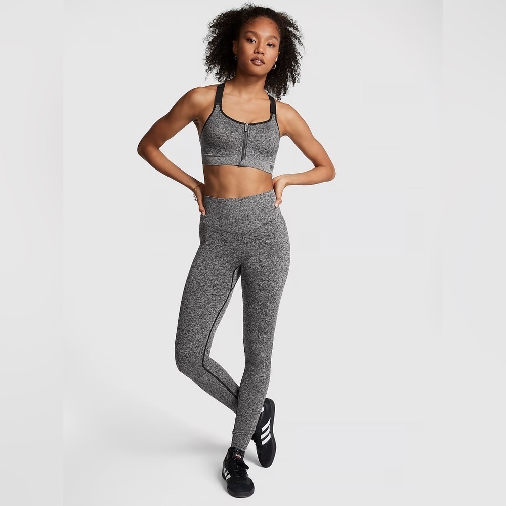🆕 VS PINK | High Waist Full Length Seamless Classic Leggings in Heathered Grey